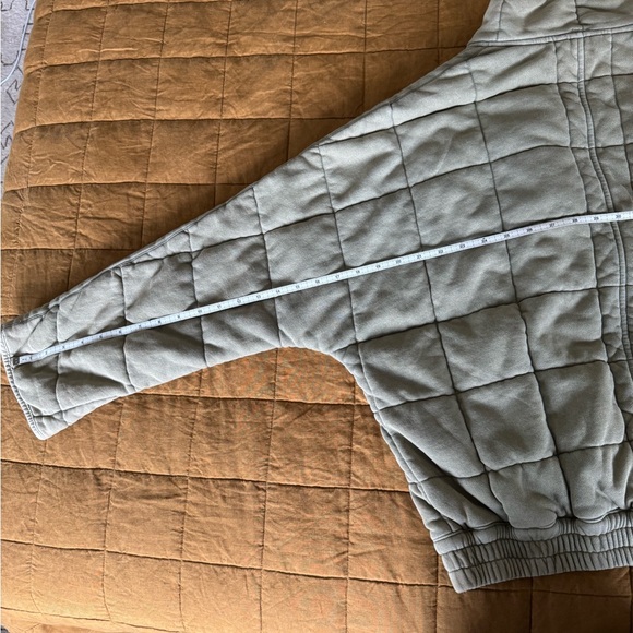 Dolman Quilted Knit Jacket by Free People, Medium, Olive Green - Picture 11 of 12